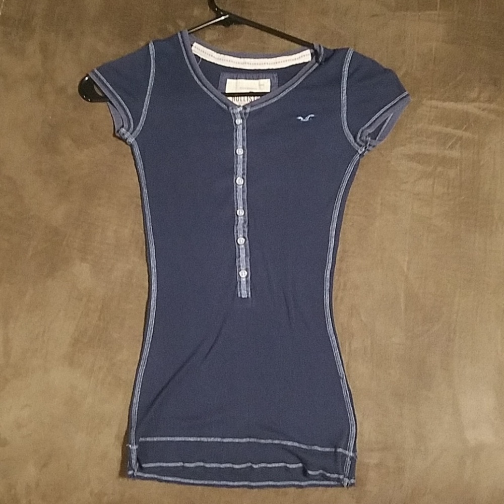 Blue Hollister button down T-shirt